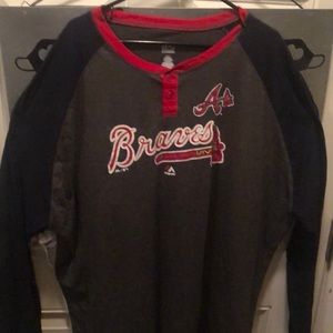 Atlanta Braves warm up, long sleeve shirt